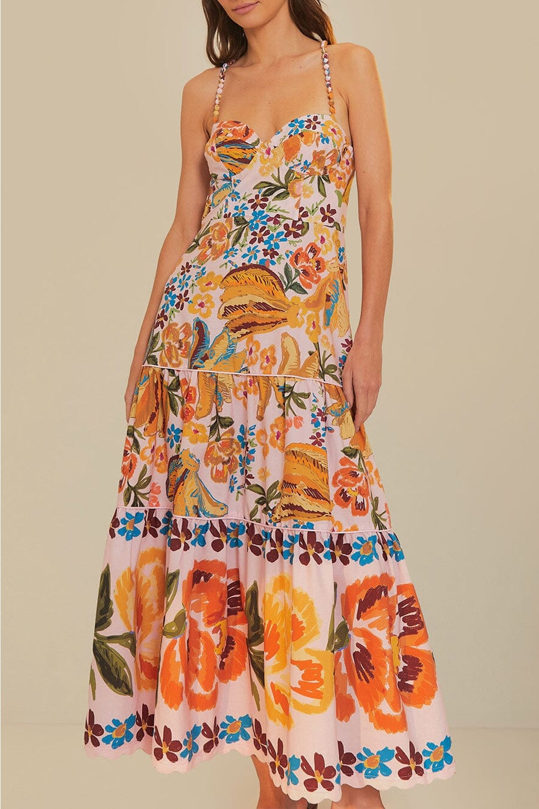 Robe longue Spring Bananas en coton - Orange