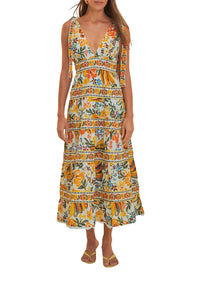 Robe longue Spring Bananas en coton - Orange