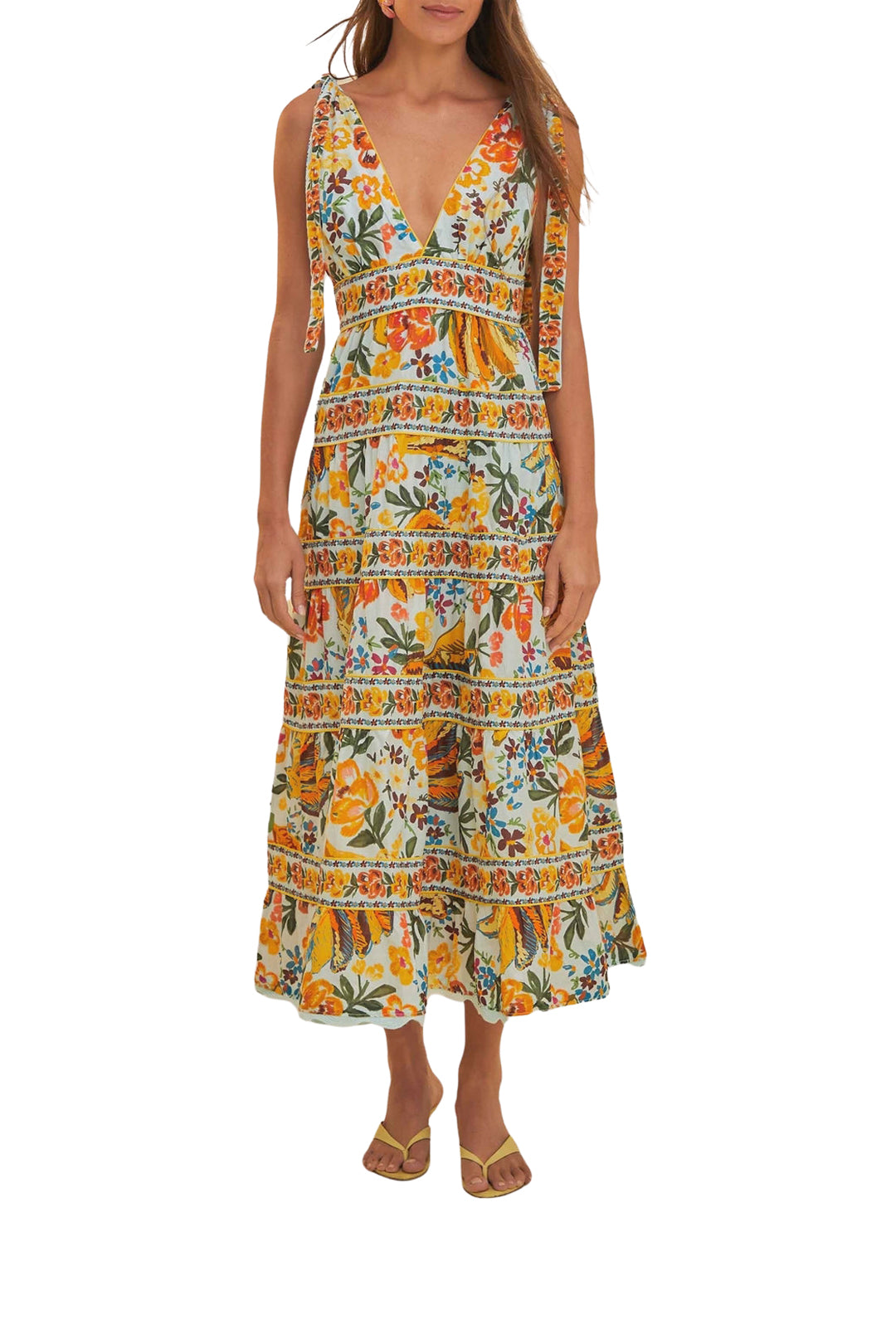 Robe longue Spring Bananas en coton - Orange
