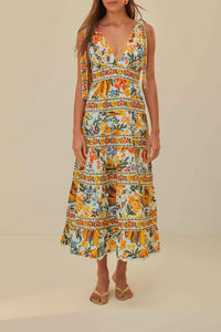 Robe longue Spring Bananas en coton - Orange