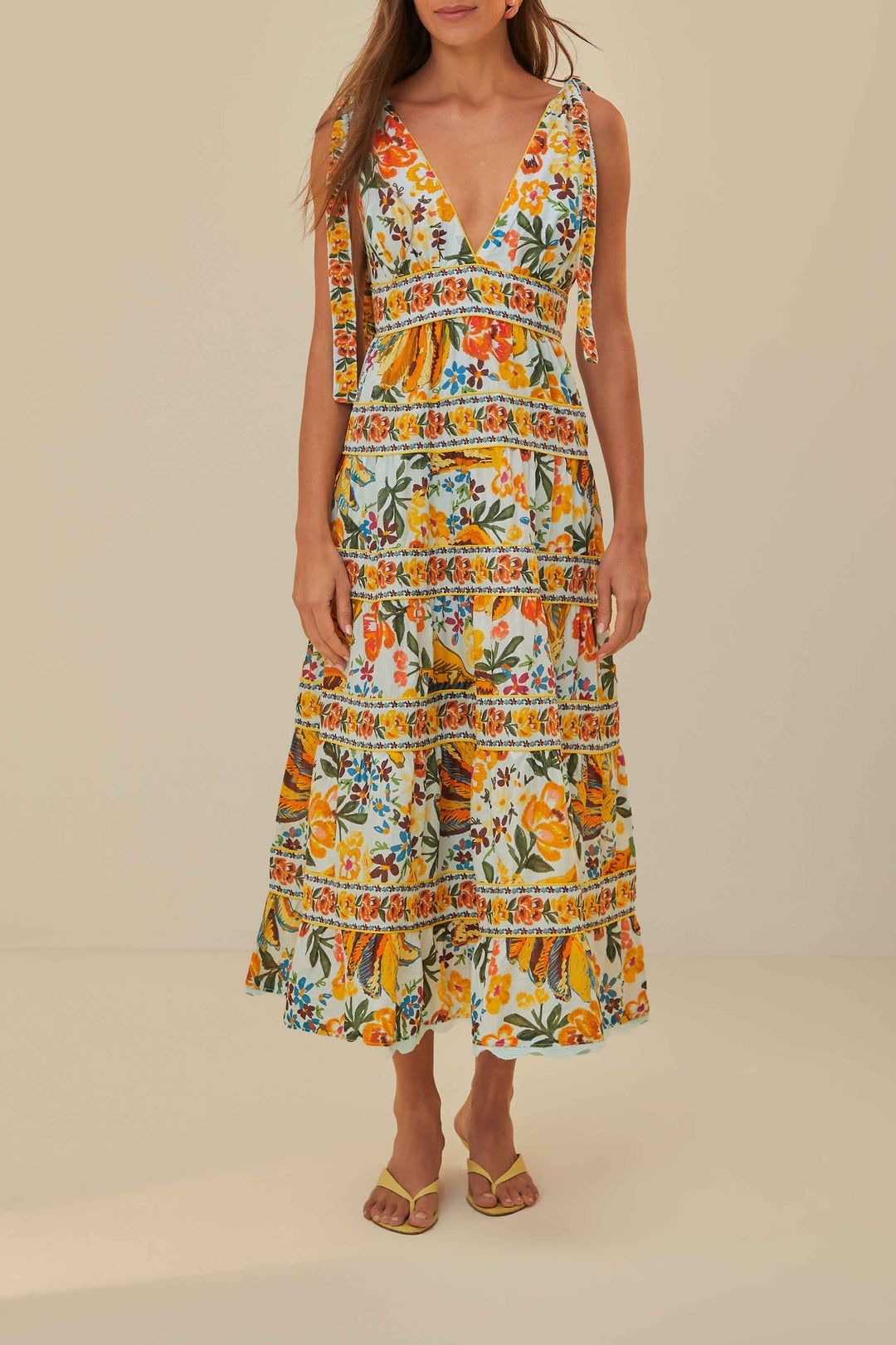 Robe longue Spring Bananas en coton - Orange
