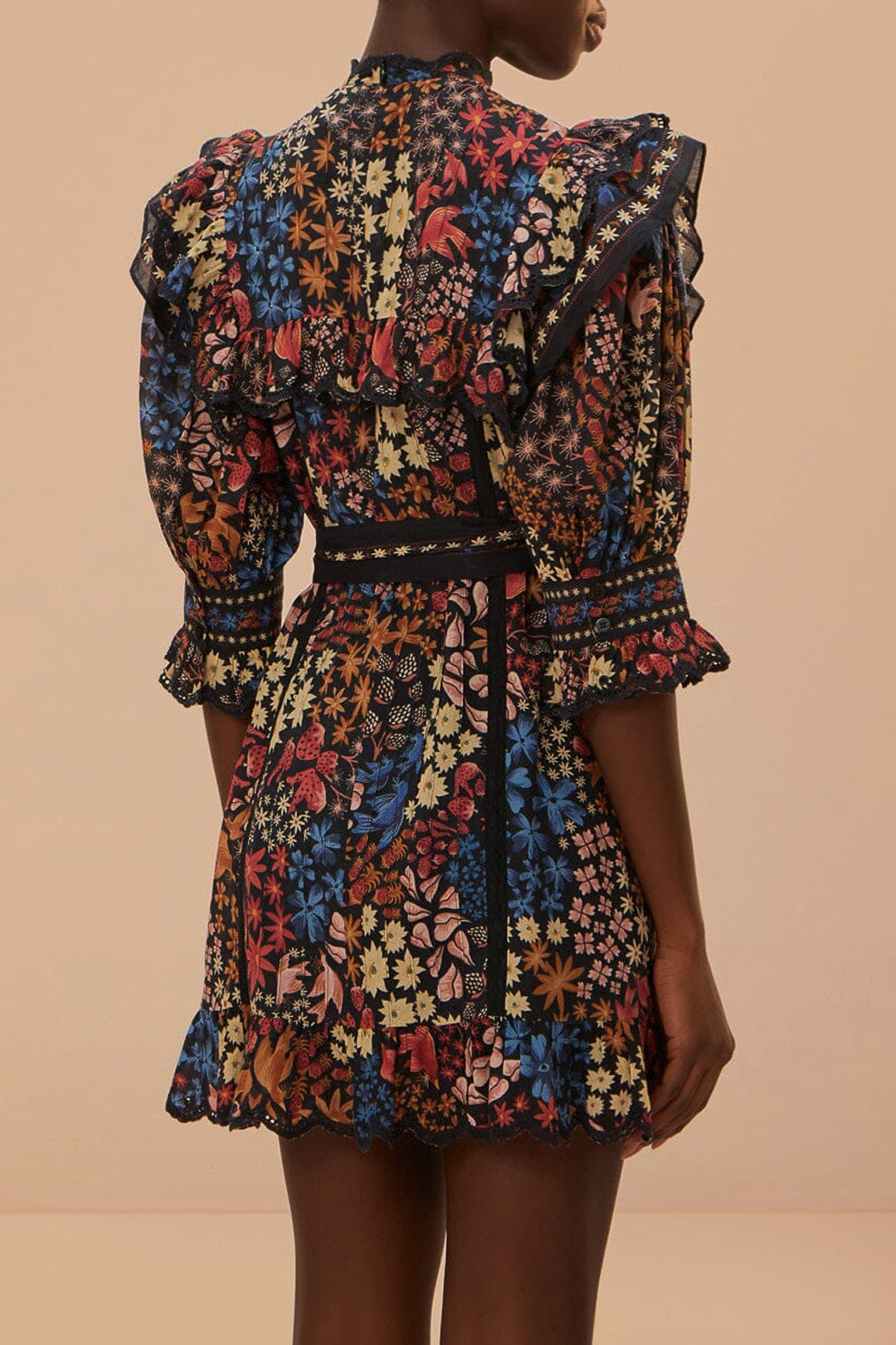 Robe courte Jujus Garden en coton - Multicolore