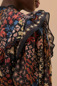Robe courte Jujus Garden en coton - Multicolore