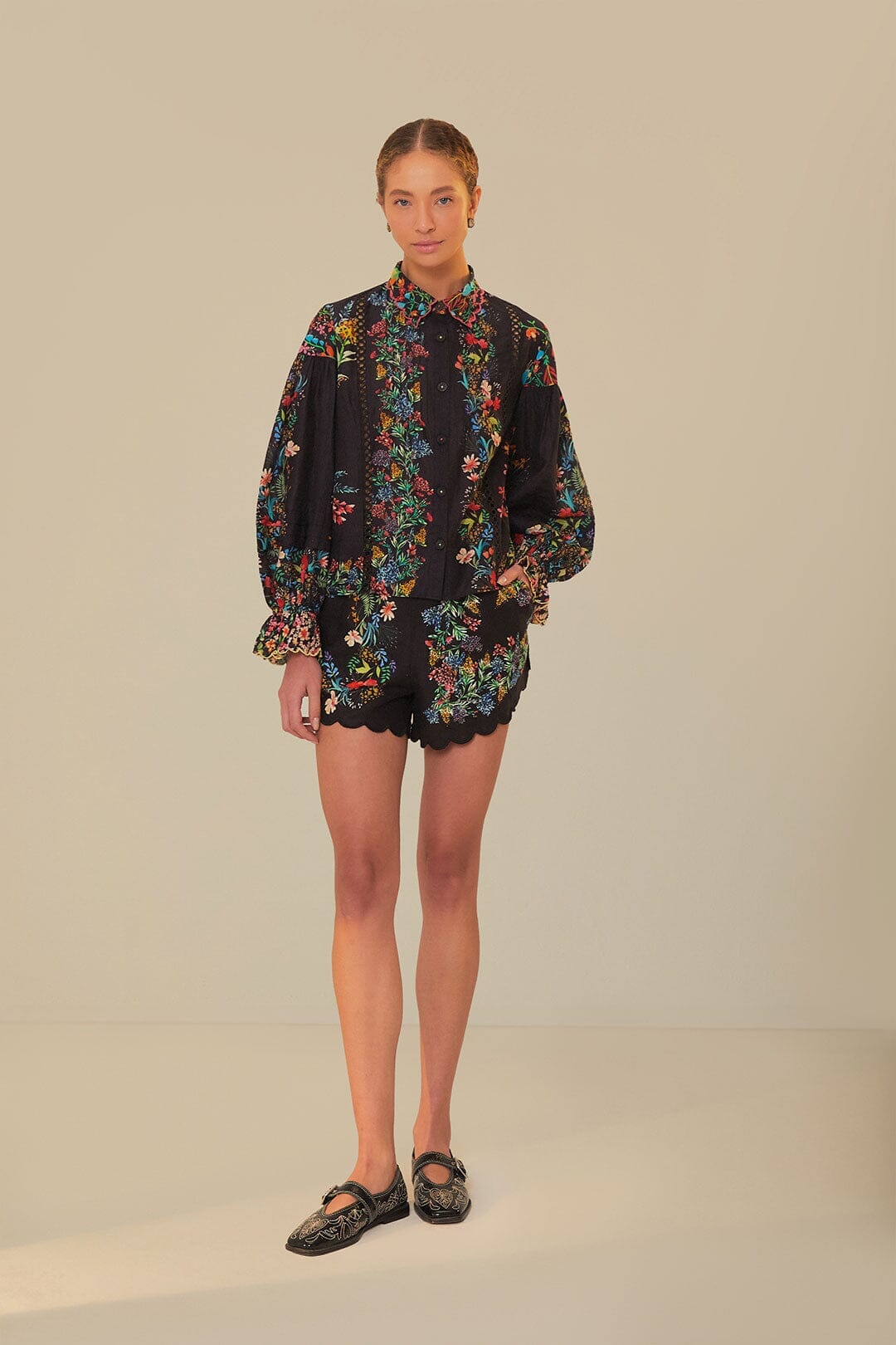 NEW_Forest Scarves Black Chemises & Blouses - Forest Scarves Black