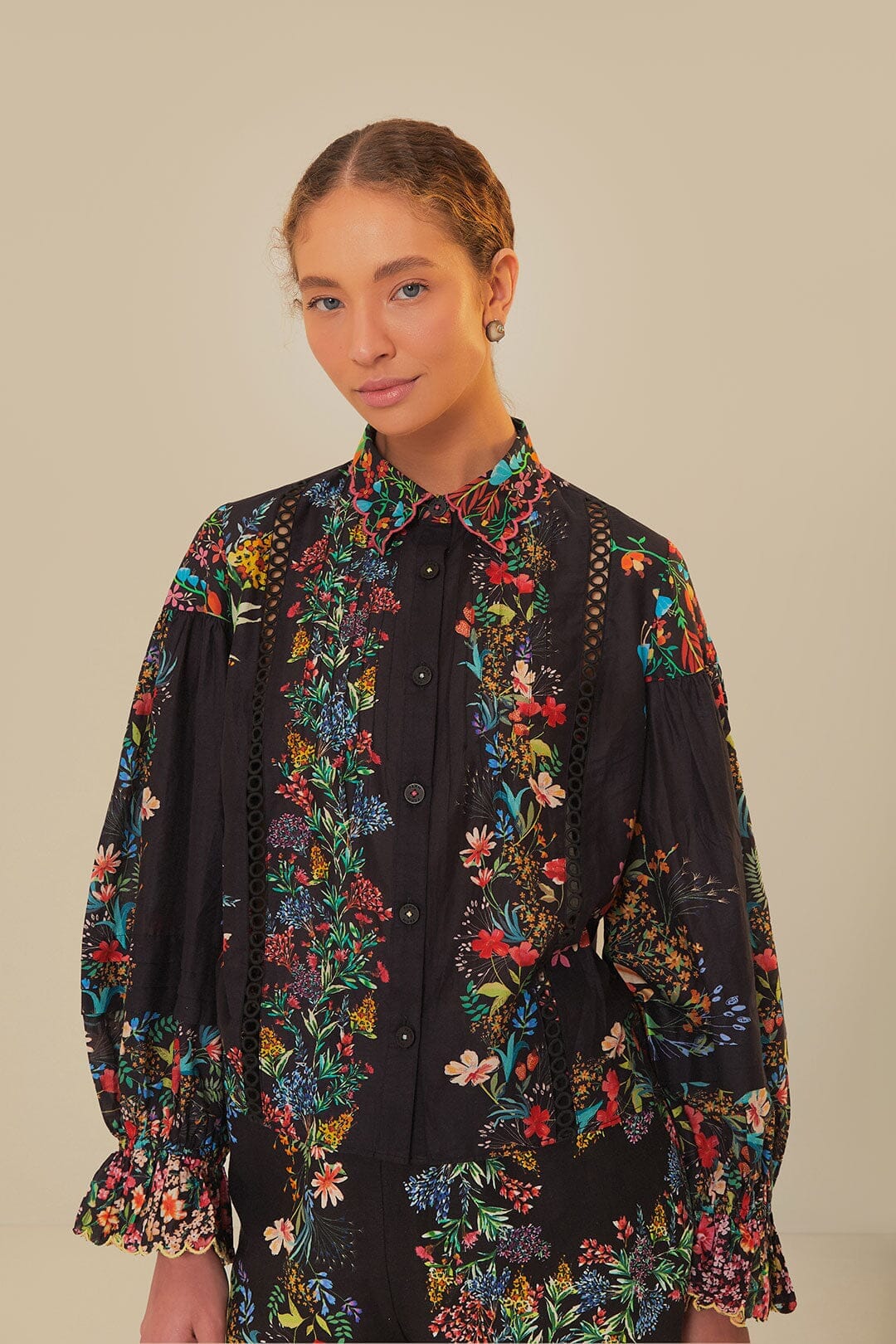 NEW_Forest Scarves Black Chemises & Blouses - Forest Scarves Black