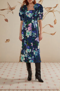 DJV_Floraline Blue Robes midi - Floraline Blue