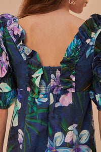 DJV_Floraline Blue Robes midi - Floraline Blue