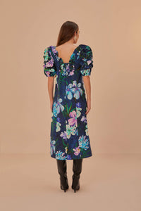 DJV_Floraline Blue Robes midi - Floraline Blue