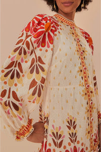 DJV_Flowers Off White Robes longues - Flowers Off White