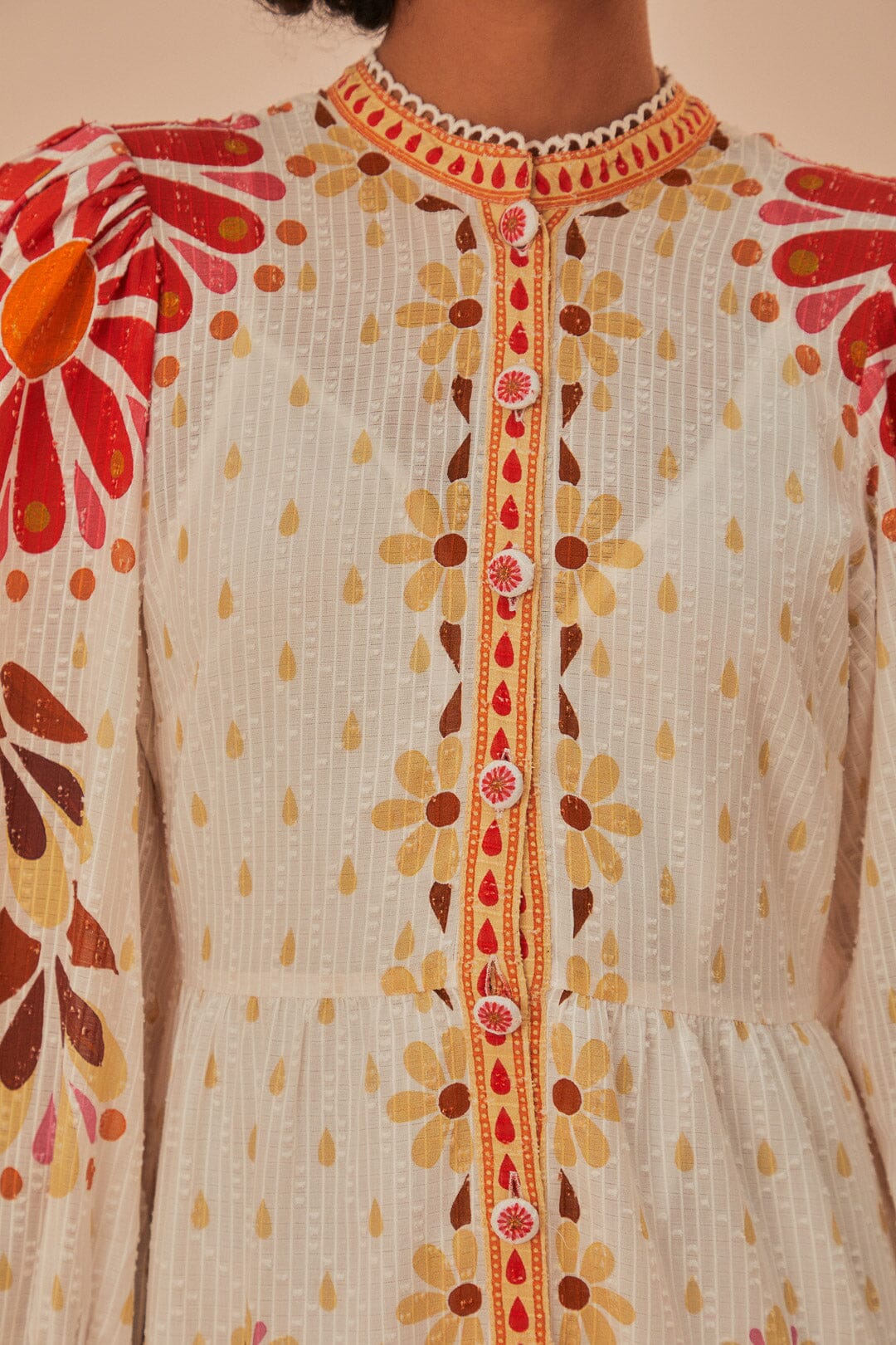 DJV_Flowers Off White Robes longues - Flowers Off White