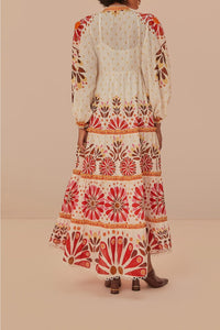 DJV_Flowers Off White Robes longues - Flowers Off White