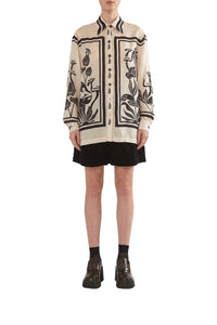 Chemise Surreal Garden - Blanc