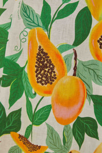Robe longue à bretelles Papaya Salad en lin - Multicolore