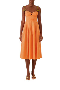 Orange Robe midi - Orange