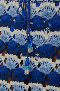 Jupe en crochet bicolore - Bleu