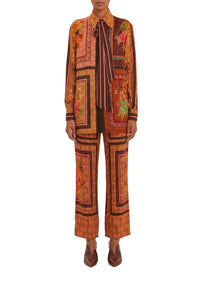 Charming Garden Scarves Multicolor Chemise - Charming Garden Scarves Multicolor