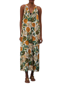 Robe longue Biriba en lin - Orange