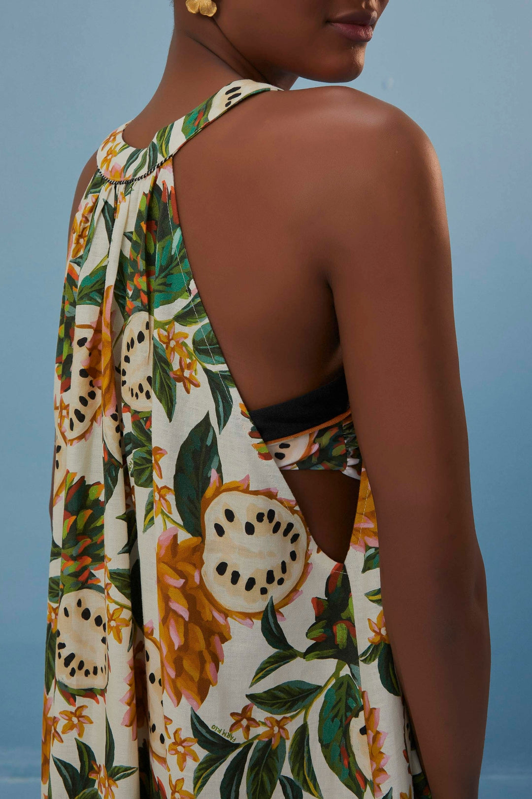 Robe longue Biriba en lin - Orange
