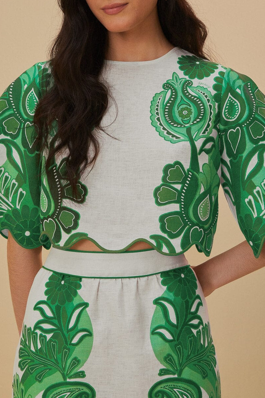 Blouse Color Festival en lin - Vert