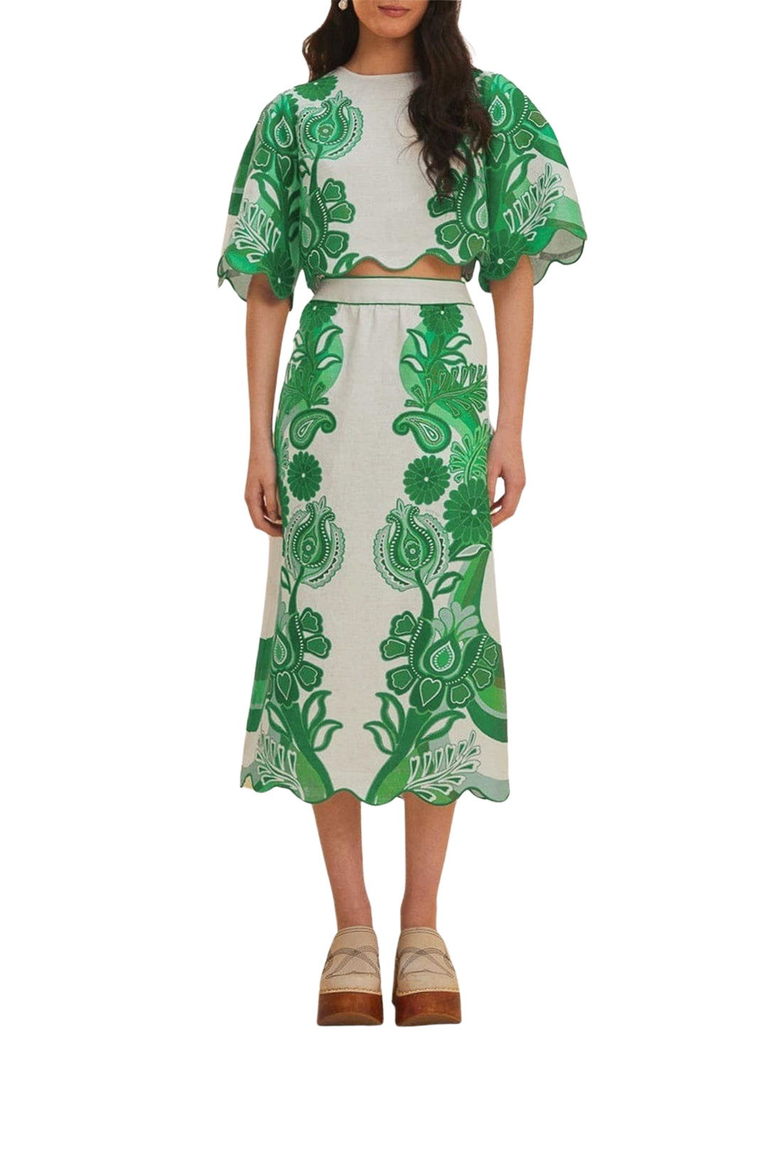 Blouse Color Festival en lin - Vert