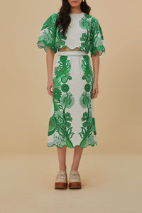 Blouse Color Festival en lin - Vert