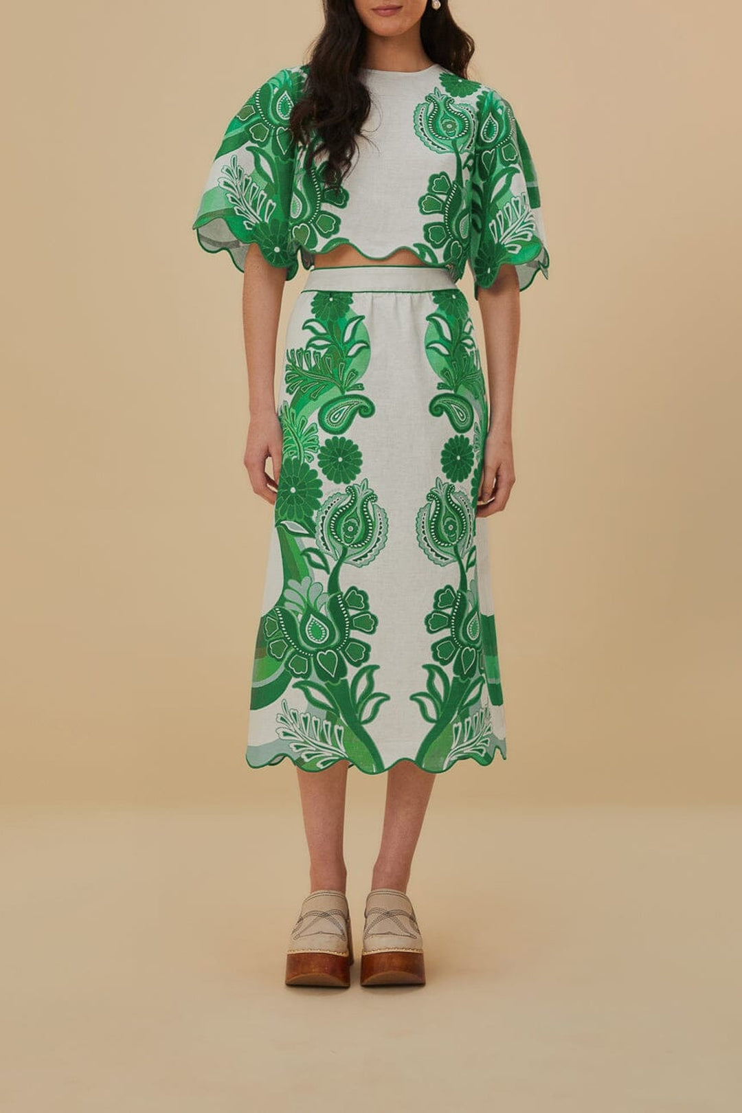 Blouse Color Festival en lin - Vert