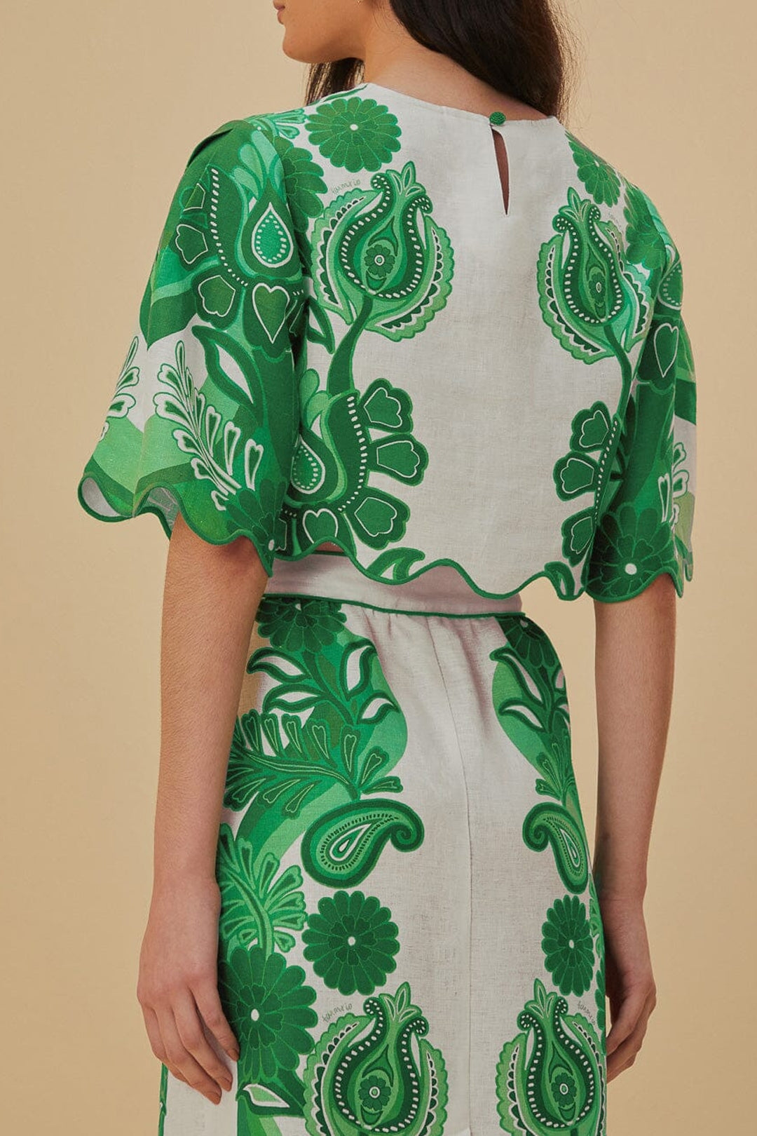Blouse Color Festival en lin - Vert