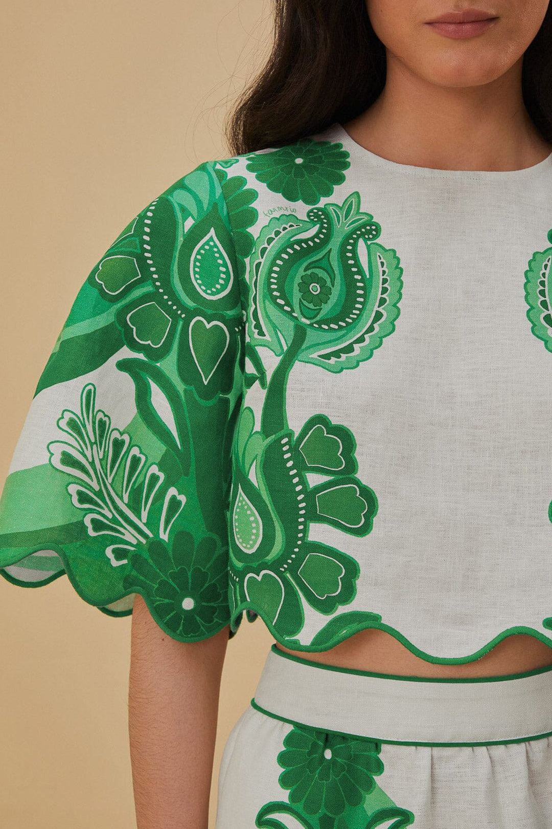 Blouse Color Festival en lin - Vert
