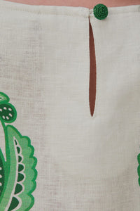 Blouse Color Festival en lin - Vert