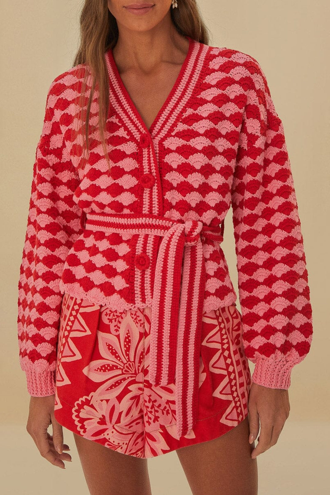MEDIA OFF LINE_Cardigan Fan en crochet - Multicolore