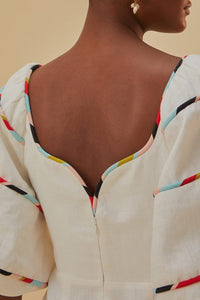 Robe courte à manches courtes - Blanc
