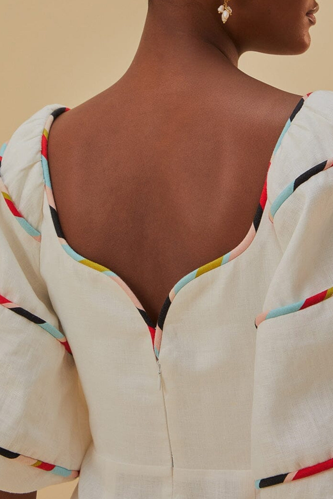 Robe courte à manches courtes - Blanc