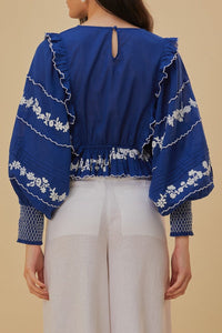 Royal Blue Blouse - Royal Blue
