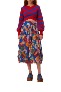 Cardigan rayé en maille - Multicolore
