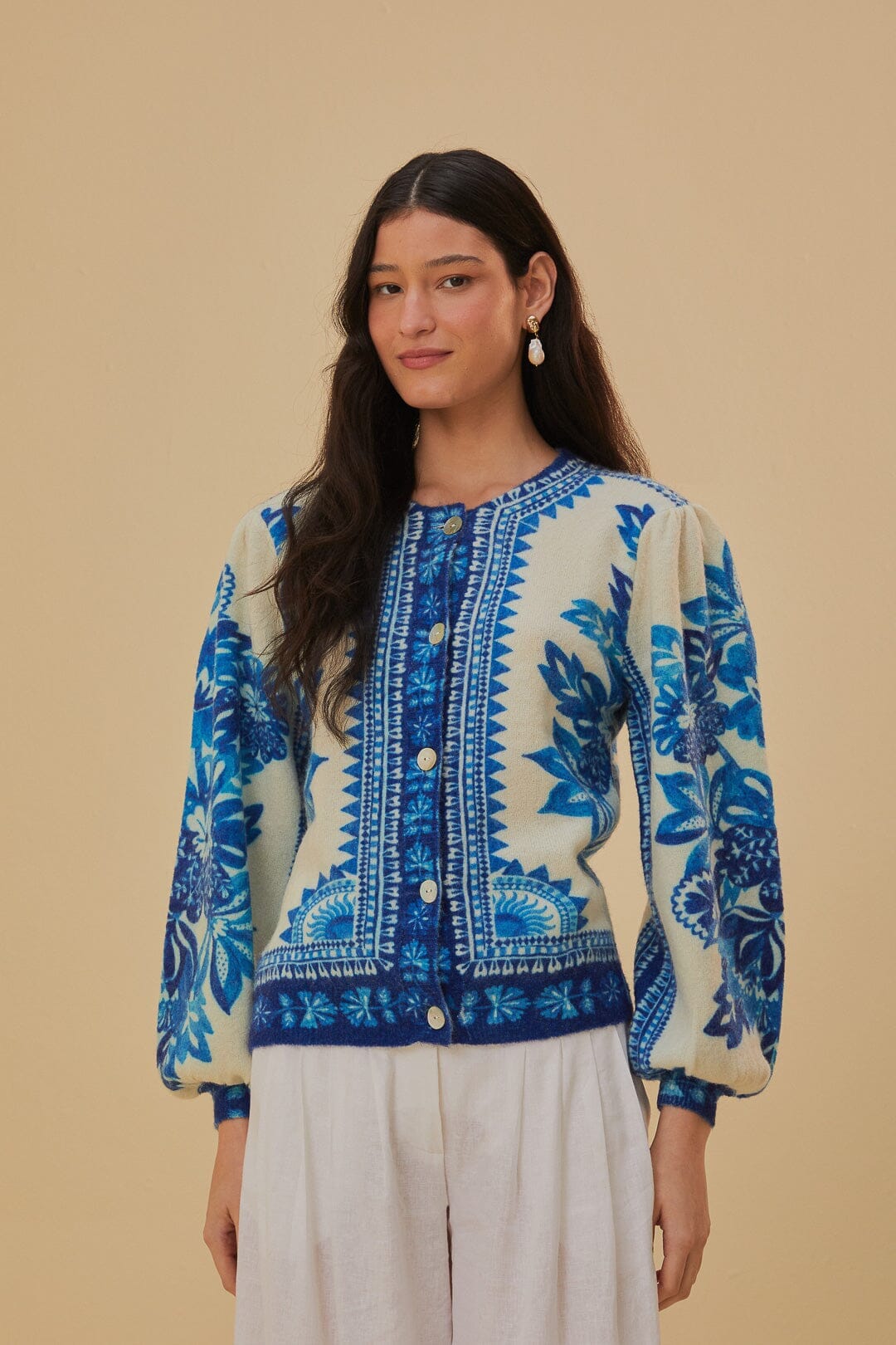 NEW_Floral Tapestry Off-White Cardigans & Pulls - Floral Tapestry Off-White