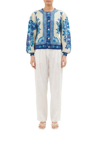 Cardigan Floral Tapestry - Beige