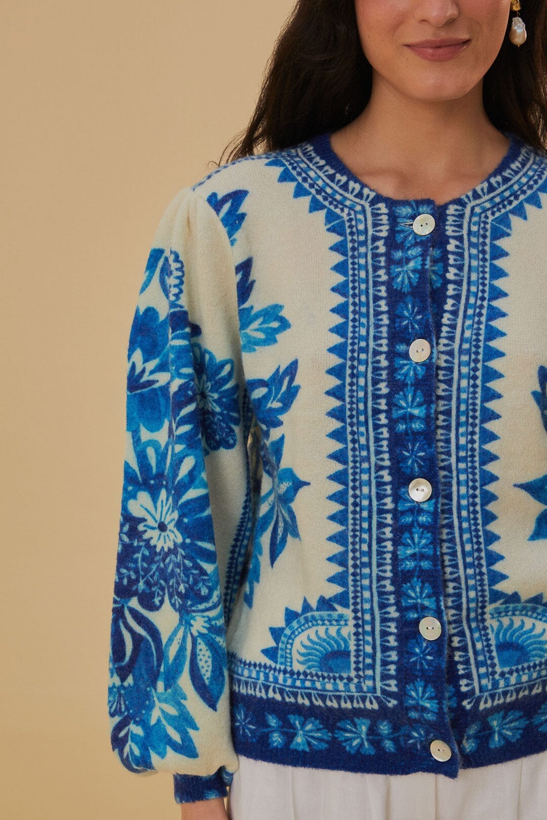 NEW_Floral Tapestry Off-White Cardigans & Pulls - Floral Tapestry Off-White