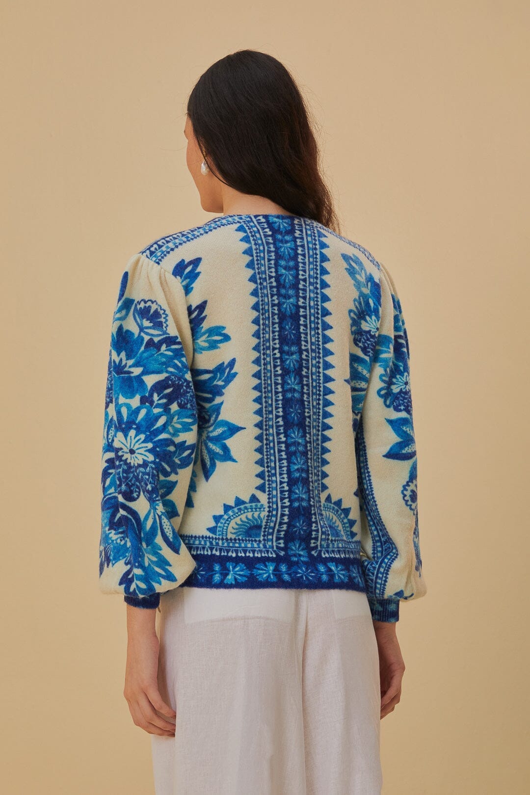 NEW_Floral Tapestry Off-White Cardigans & Pulls - Floral Tapestry Off-White