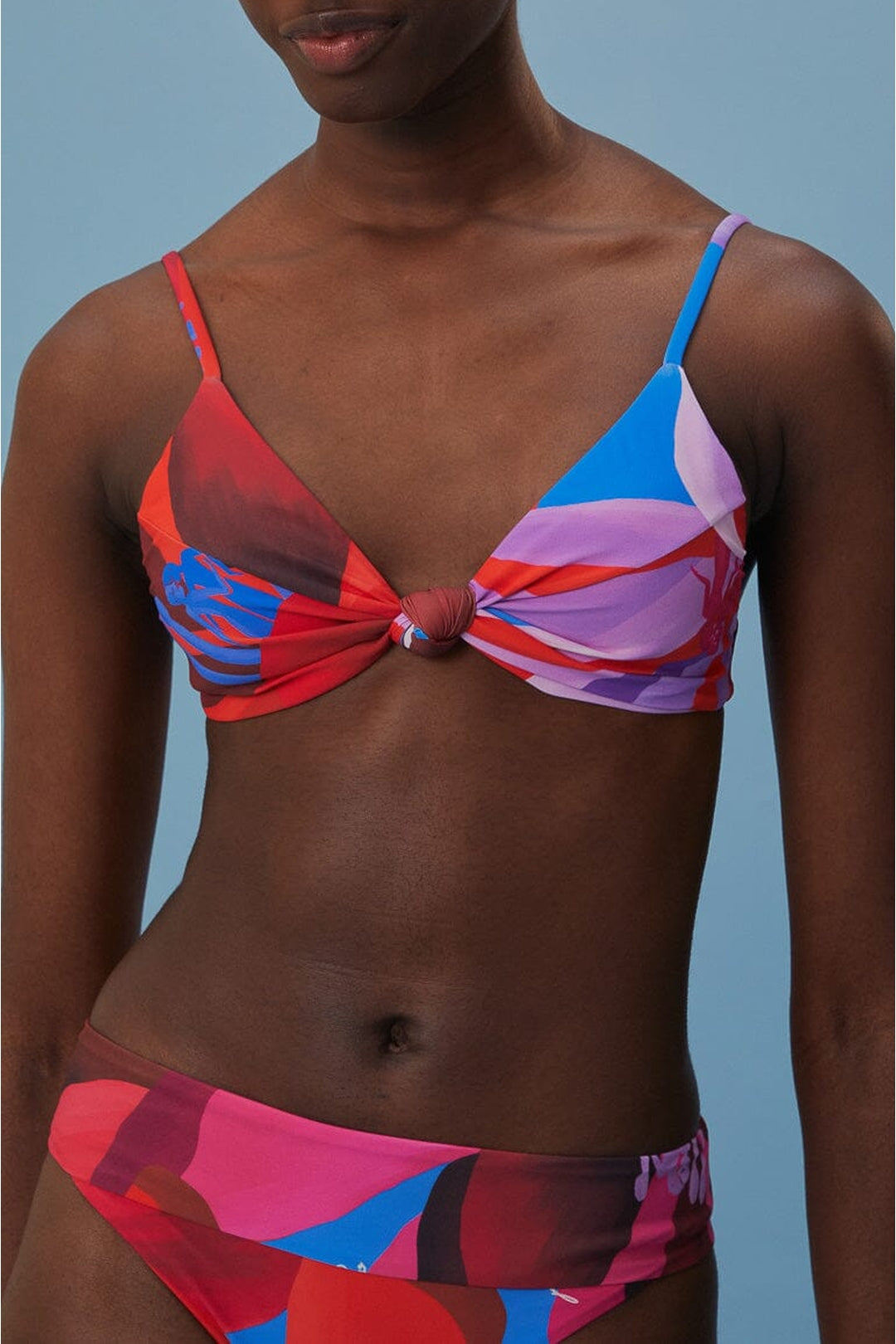 MEDIA OFF LINE_Haut de bikini Watercolor Floral - Violet