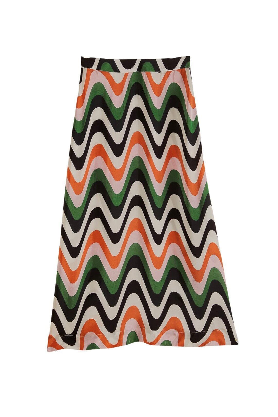 Jupe midi Wave Gradient - Multicolore
