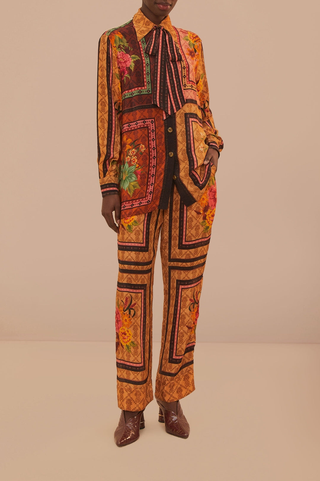 Pantalon Jardin charmant - Orange