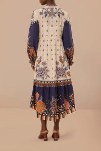 DJV_Ainika Maxi Floral Off-White Robes midi - Ainika Maxi Floral Off-White