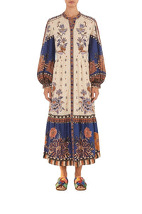 DJV_Ainika Maxi Floral Off-White Robes midi - Ainika Maxi Floral Off-White