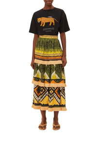 T-shirt ample Amazonia en coton - Noir