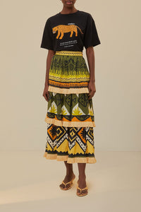 T-shirt ample Amazonia en coton - Noir