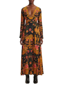 Robe longue Arabesque - Noir