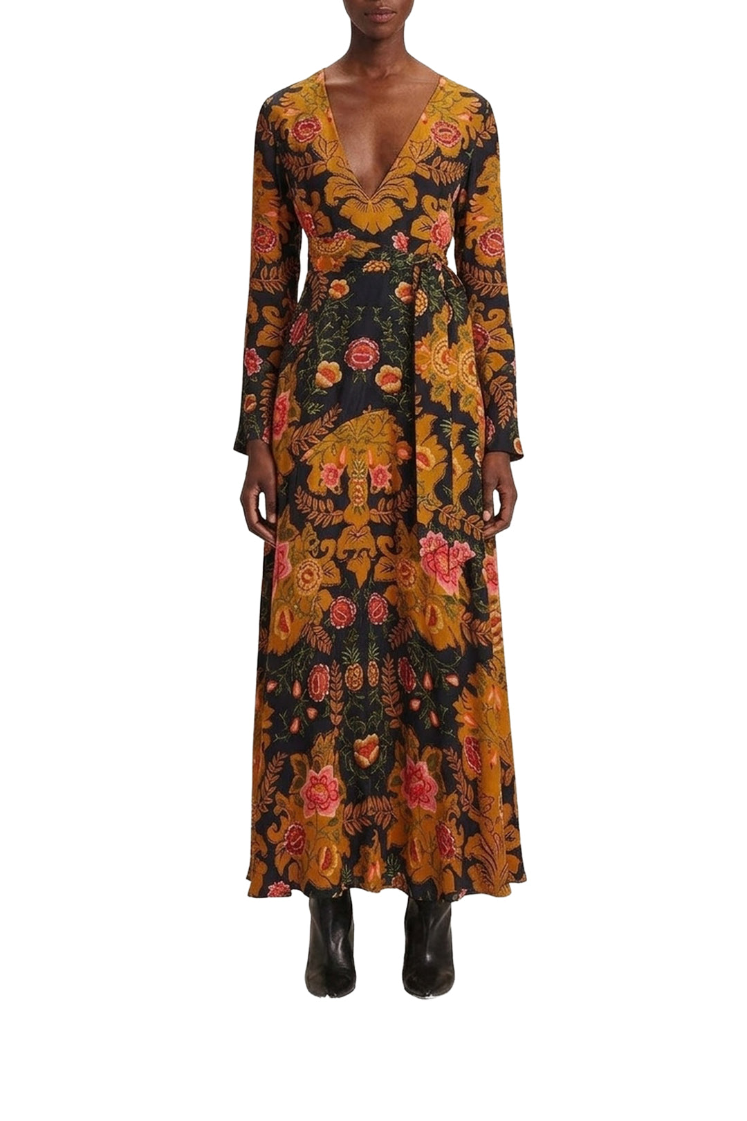 Robe longue Arabesque - Noir