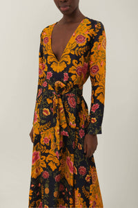 Robe longue Arabesque - Noir