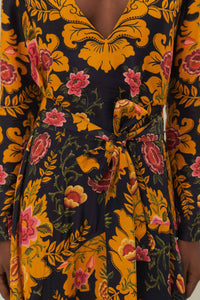 Robe longue Arabesque - Noir