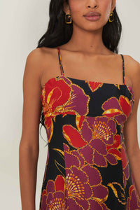 Robe midi Chita scintillante - Noir